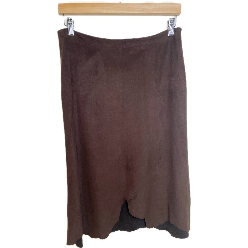 Bebe Y2k faux Suede Chocolate Brown Skirt  ICONIC - Picture 5 of 10